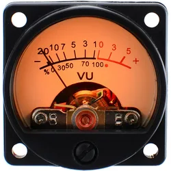 35mm White VU Meter Head Level Meter With Warm Yellow LED Backlight For DIY Tube Amplifier