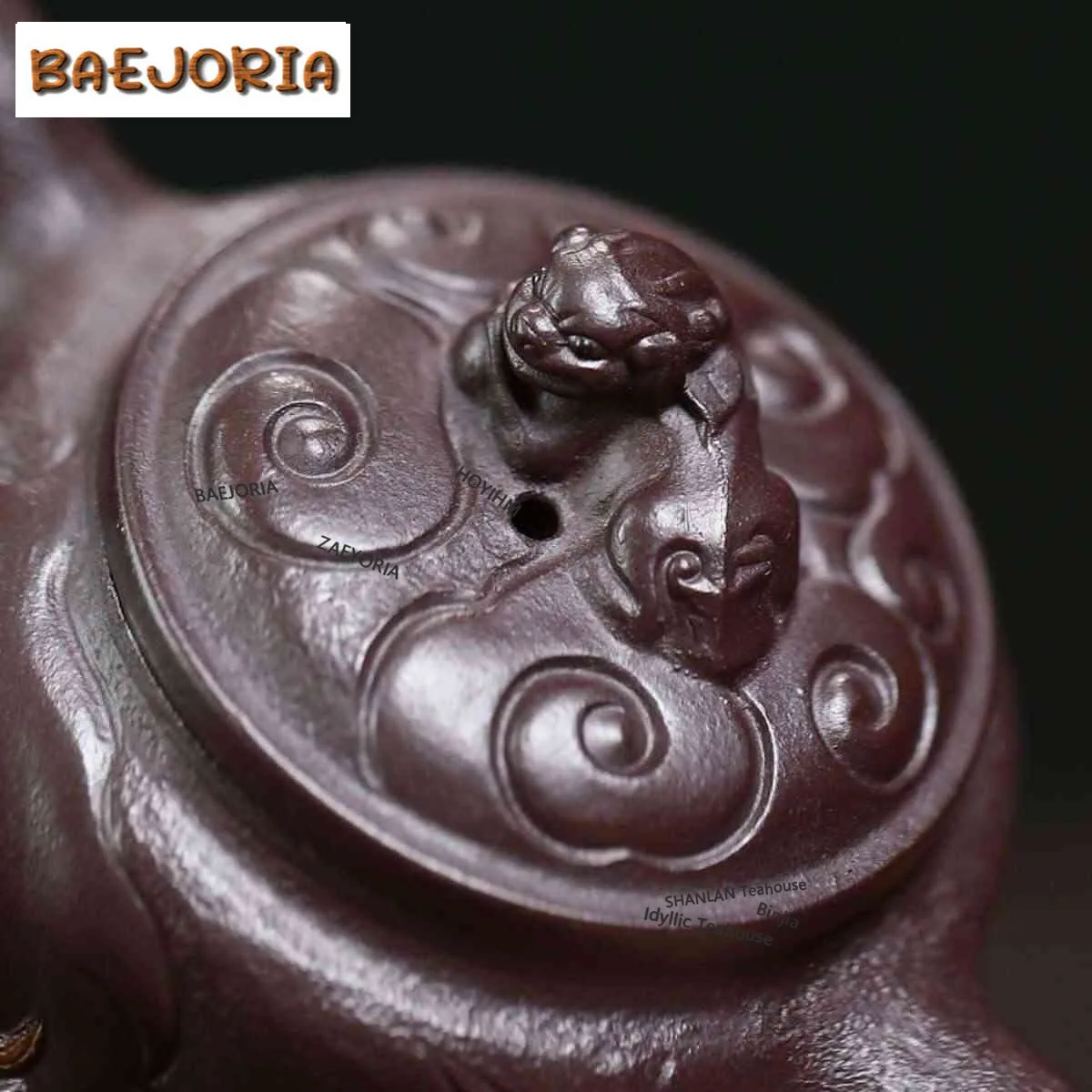 BAEJORIA 190ml Ancient Yixing Purple Clay Teapots Handmade Auspicious Beast Pot Raw Ore Purple Mud Kettle Chinese Zisha Teaset view 6