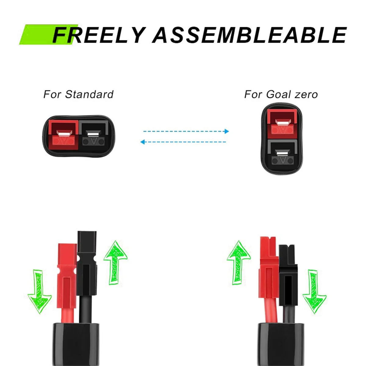 X62A_Para conector adaptador de cargador de batería de cable de extensión Anderson