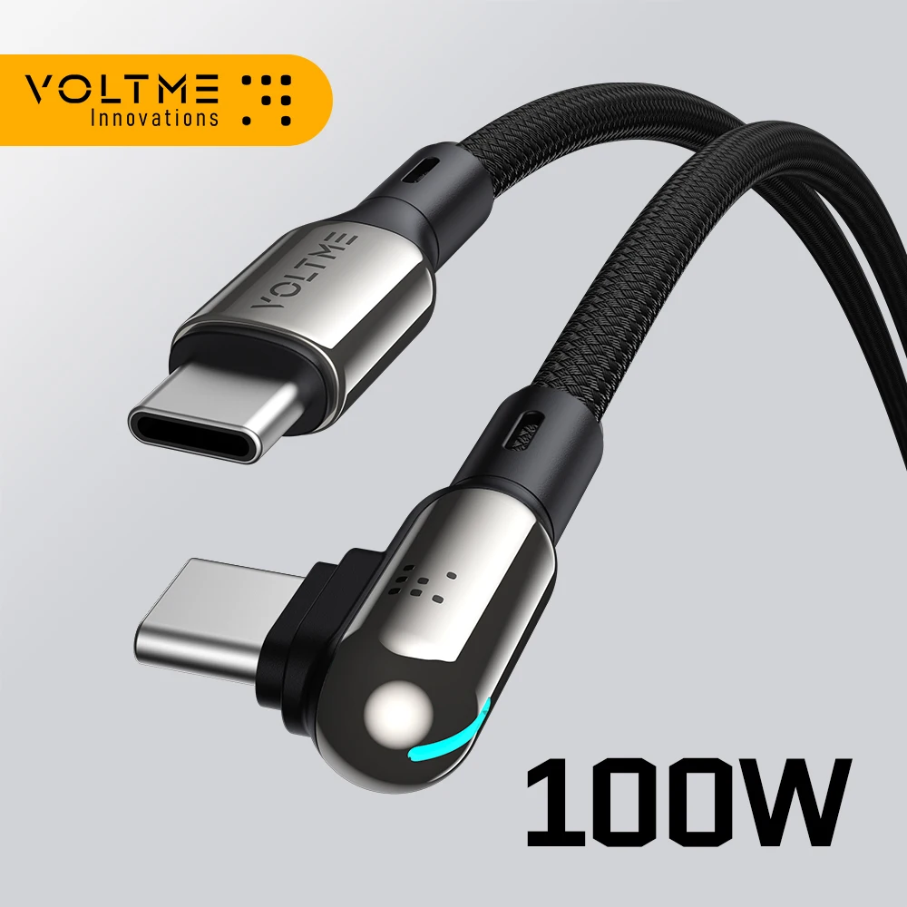 VOLTME 100W USB C to USB C Charger Cable Nylon Braided USB-C Cord PD Type C Fast Charging Cable for iPhone 15 Pro Samsung Galaxy