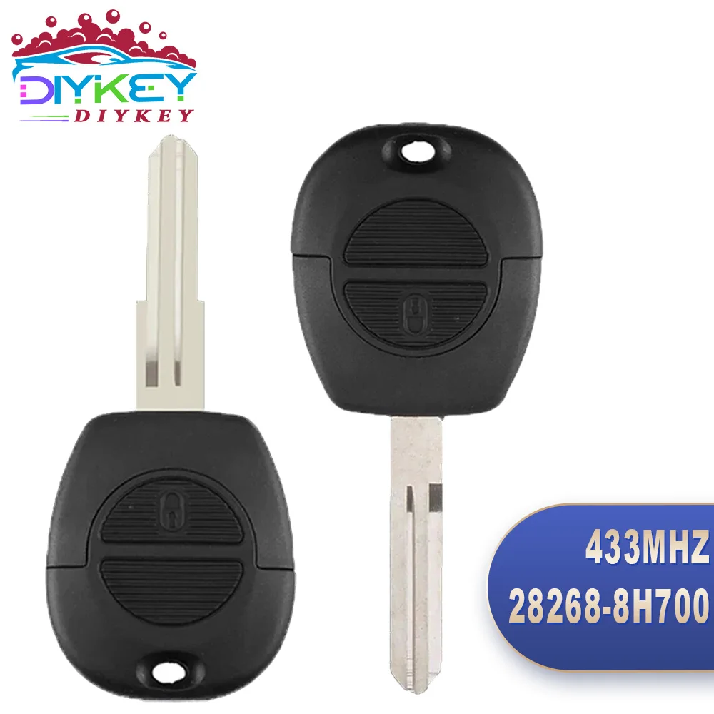 

DIYKEY For Nissan Almera Almera Micra Navara Primera Serena Terrano Vanette X-Trail P/N: 28268-8H700 433MHz A32 / A33 Blade