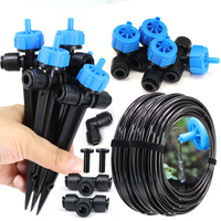5-50M 4L/H Pressure Compensation Dropper Drip Irrigation System for Garden Greenhouse Plants Pot Watering Kit Save Water Emitter