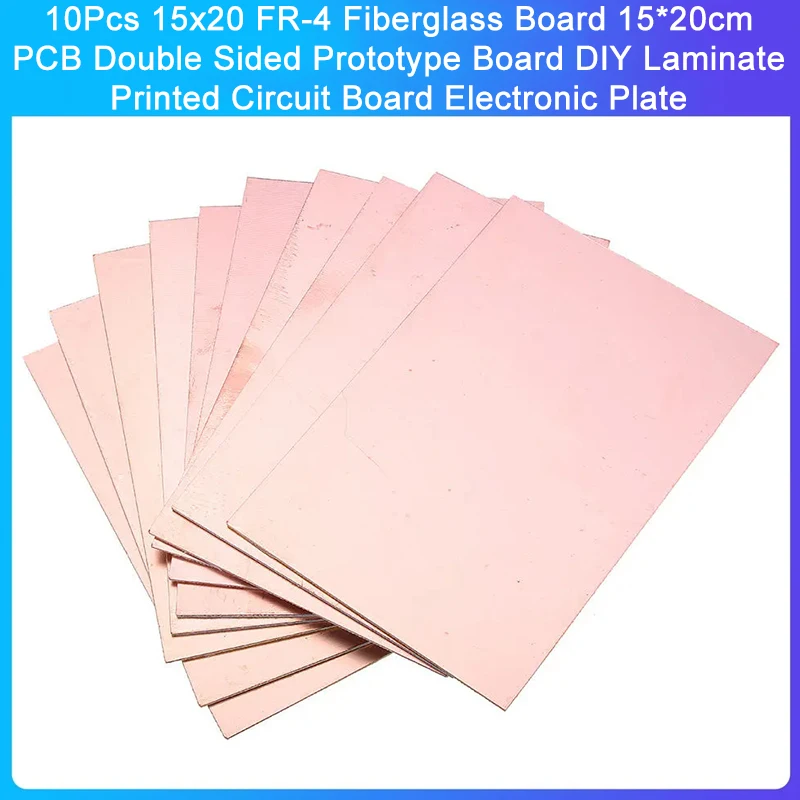 10Pcs 15x20 FR-4 Fiberglass Board 15*20cm PCB Double Sided Prototype Board DIY Laminate Printed Circuit Board Electronic Plate