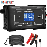 HTRC 12V/24V 15A Car Battery Charger Touch Screen Full Automatic Car Pulse Repair Charger for PB LIFEPO4  Lead-Acid Battery