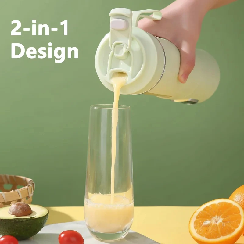 New Upgrade 530ml Wireless Portable Juicer Cup 7.4V 12 Stainless Steel Blades 4 Speed Gears USB Rechargeable Ice Crusher Mini El image 4