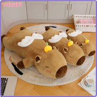 Kawaii Capybara Plush Toy Angel Capybara with Wings Stuffed Animal Pillow Cushion for Bedroom Sofa Home Decor Kids Birthday Gift