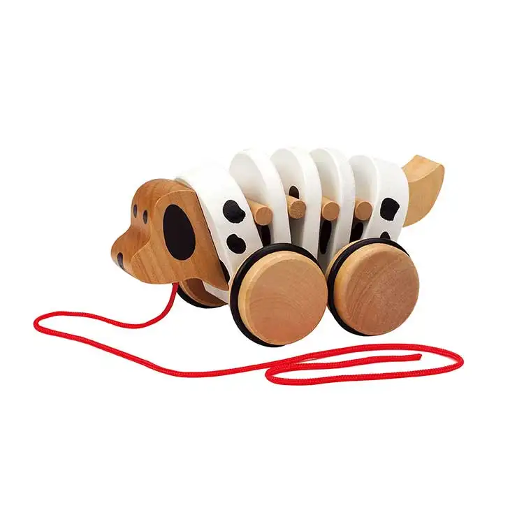 Custom Wooden Dog Pull Along Toys for Kid,Pull Toy Wooden