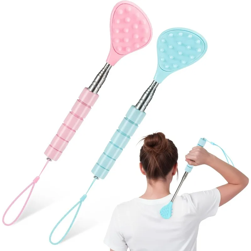 Telescoping Back Scratcher in Macaron Colors, Retractable & Portable Itch Relief Tool, Christmas Stocking Stuffer for Adults