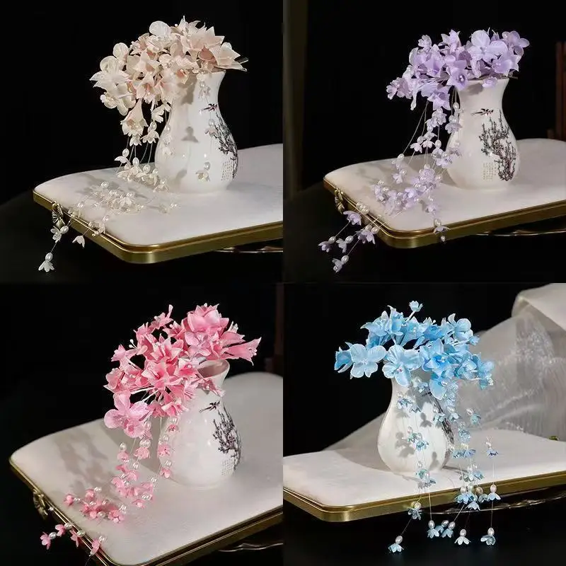 Chinese Style Fairy Lily Of The Valley Tassel Hair Clip Traditional Hanfu Cheongsam Mamianqun Hair Accessory For Women Wedding