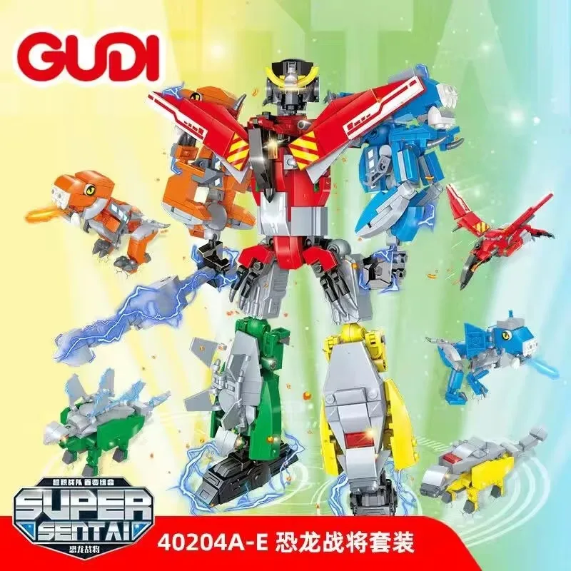 Dinosaur Transformation Robot  Building Blocks Assemble Deformation Dino World Construction Set Figures Bricks Educational Toys