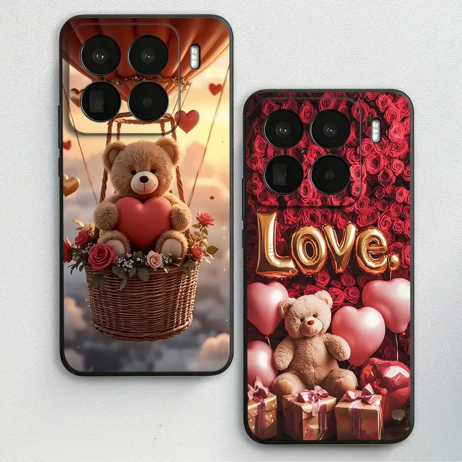 Funda Artística con Diseño de Osito de Peluche de San Valentín para Xiaomi Mi 13 Lite 12 11 12X 12T Pro 14 11T 10T