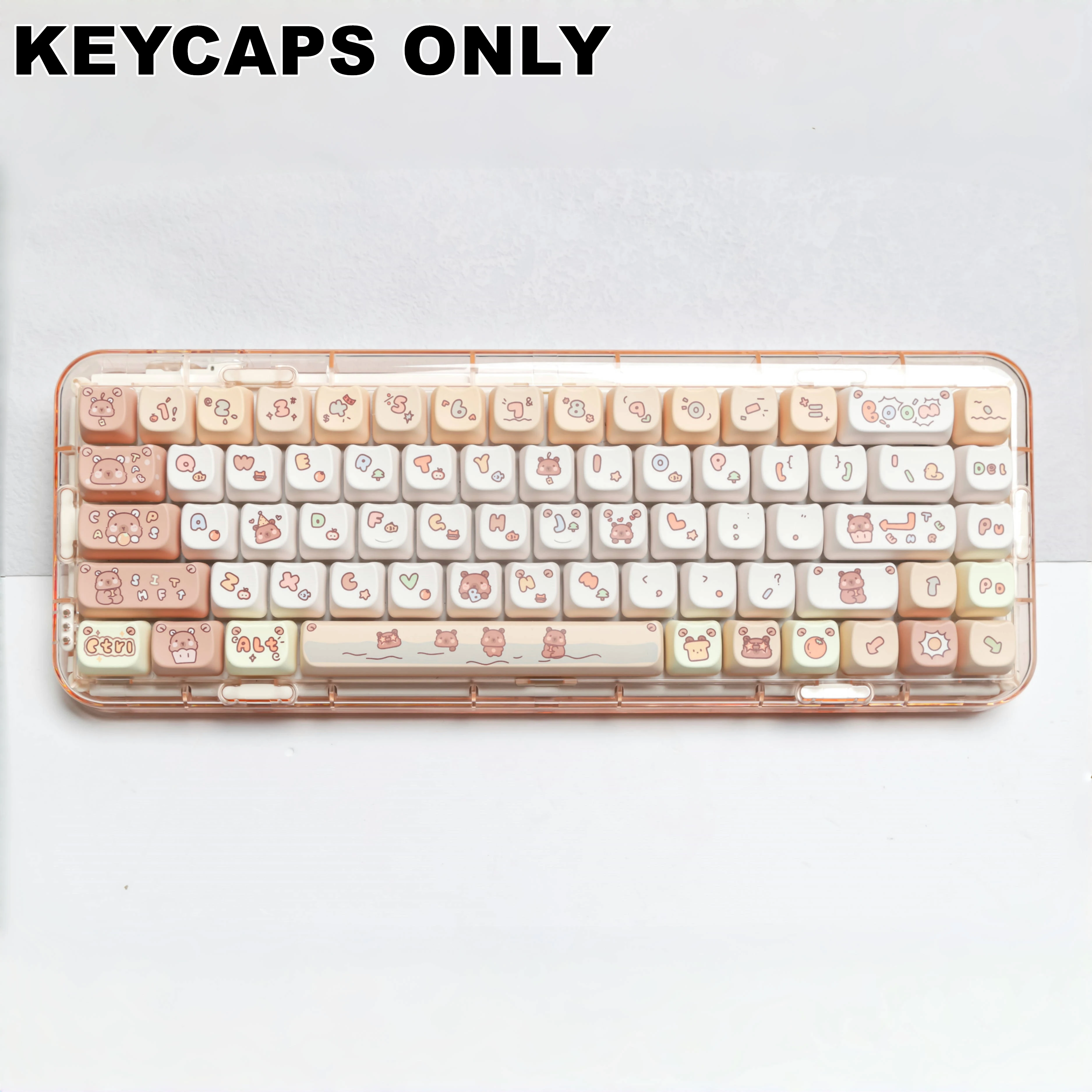 Imagem -03 - Capivara Pbt Keycaps Mao Perfil Dye-sublimated Keycap Conjunto para mx Cherry Gateron Switch Kit Teclado Mecânico 134 Chaves