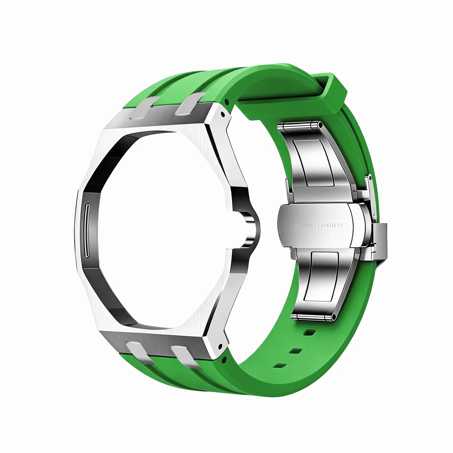 Luxuriöses Edelstahlgehäuse Silikonarmband Modifikations-Set für Swatch X AP Royal Pop Taschenuhr Umwandlung in Armbanduhr – Detail 11