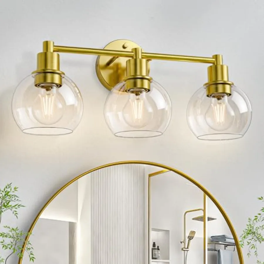 

Light Bathroom Light Fixtures Brushed Bathroom Vanity Modern Vanity -Light Globe Bathroom Vanity Lighting Fixture Over Mirror