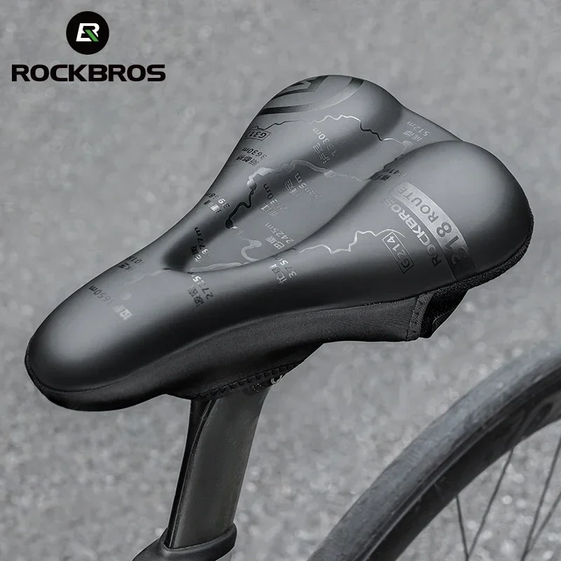 

ROCKBROS Saddle Cover Soft Bike Anti-slip Mtb Road Bike Bicycle Seat Cushion Rebound Shock Absorption Padded Seat Cover