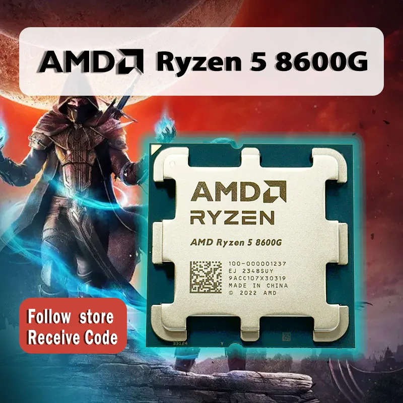 New AMD RYZEN™ 5 8600G R5 8600G 6-Core 12-Thread 5GHz 4NM 22MB Socket AM5 CPU Gaming Processor AMD Ryzen AI Available No Cooler