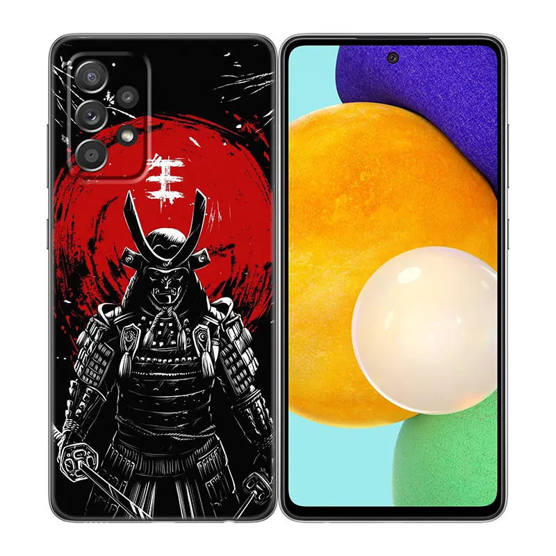 Japanese Samurai Art Phone Case For Samsung Galaxy A13 A22 A32 4G A53 A73 5G A21 A30 A50 A52 S A12 A23 A31 A33 A51 A70 A71 A72