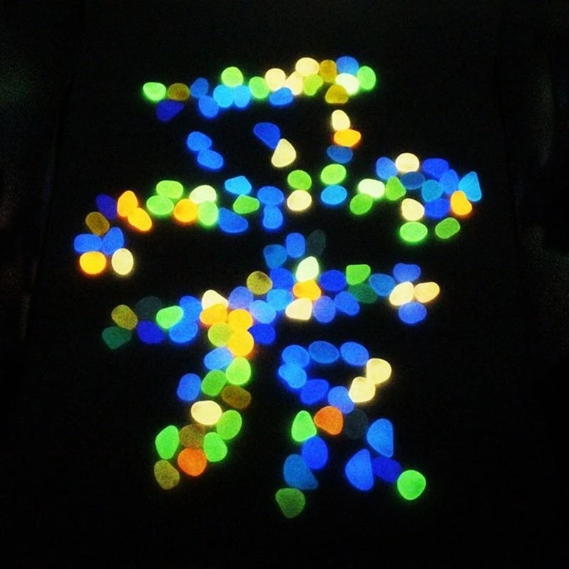  Luminous Sand Pebbles Stone Home Yard Outdoor Paths Lawn Decoration for Aquarium
