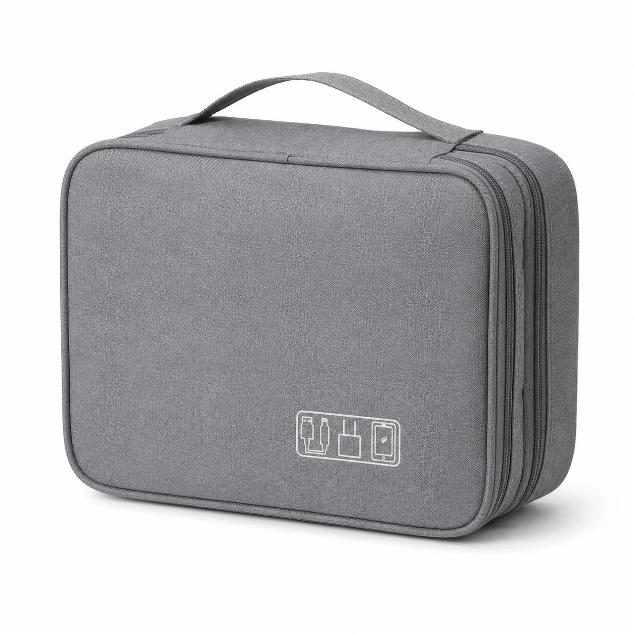 

Large Capacity Travel Electronics Organizer Bag – Waterproof Cable Storage Case with Adjustable Divider, Mesh Pockets & Elastic