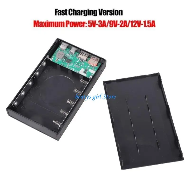 C7AB 18650 Battery Storage Box for QC Fast DIY for Case Chargin