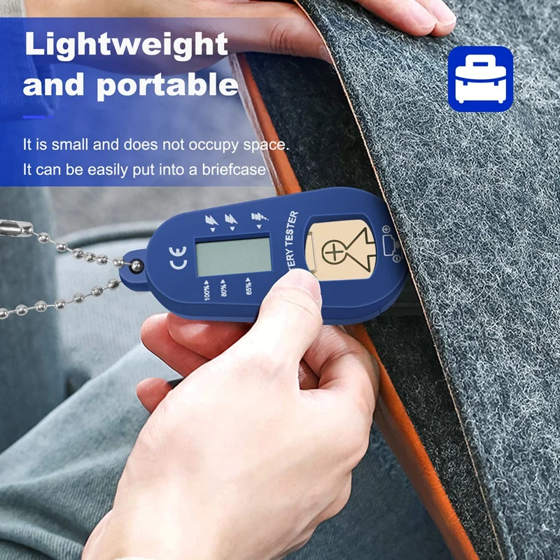 Button Battery Tester, Keychain Pocket Portable And Lightweight Battery Tester To Check Remaining Battery Power