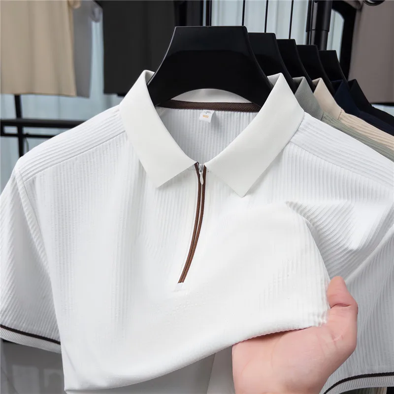 

New Classic Polo Shirt Men 2026 Summer Casual Breathable Tops Cool feeling Short Sleeve Clothes Pullover Polos