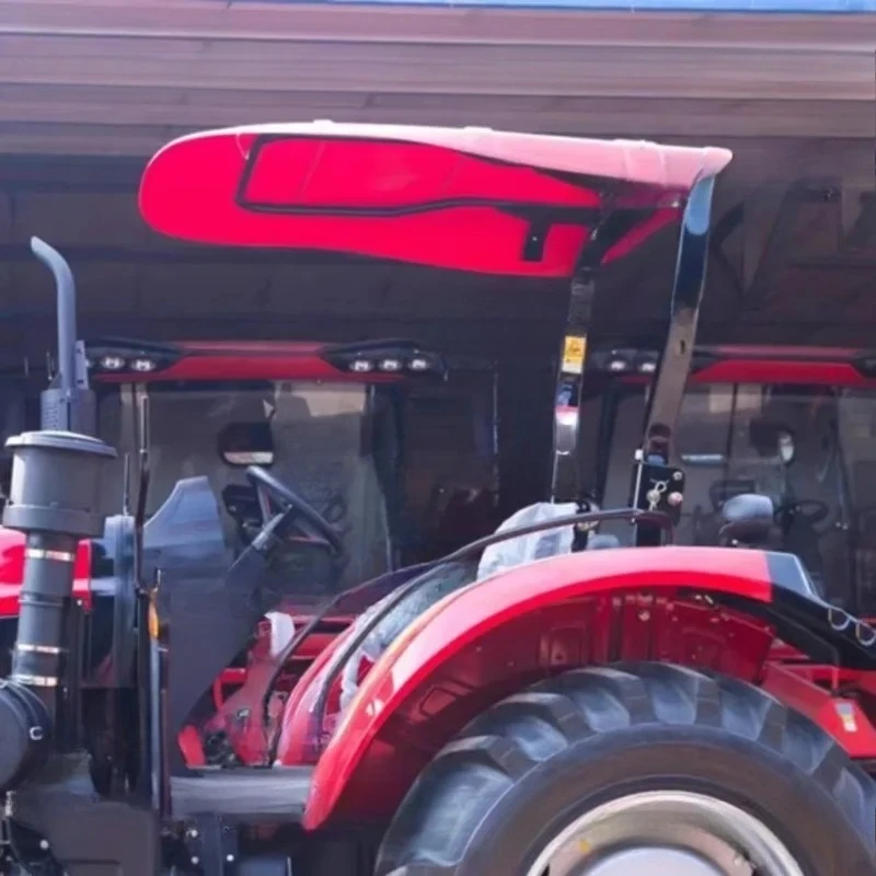 Tractor plastic awning with frame windshield simple top
