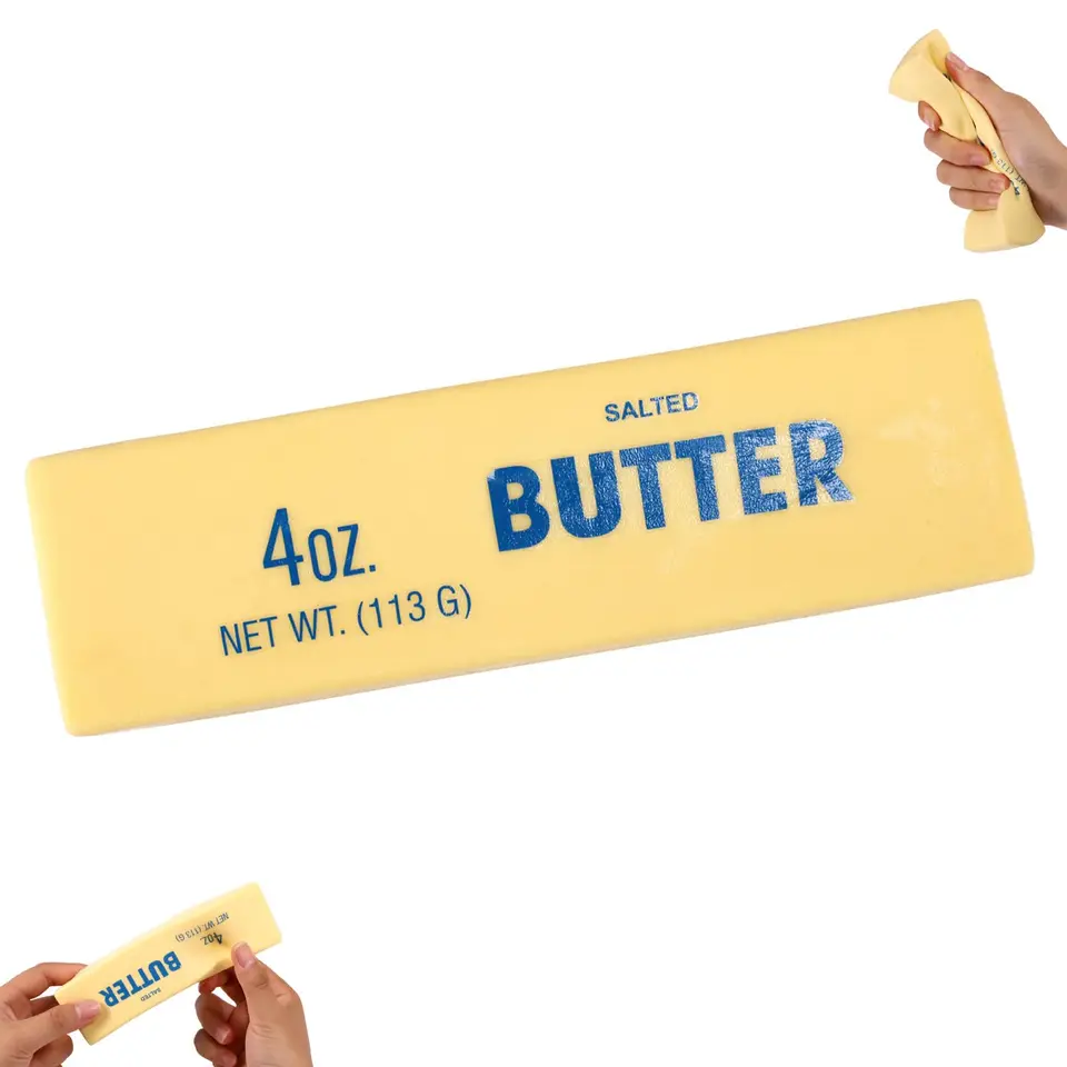 Queso Anti-estrés De TPR – Juguete Apretable Con Forma De Queso Amarillo, 8x7 Cm, Para Oficina, Escuela Y Regalos Divertidos