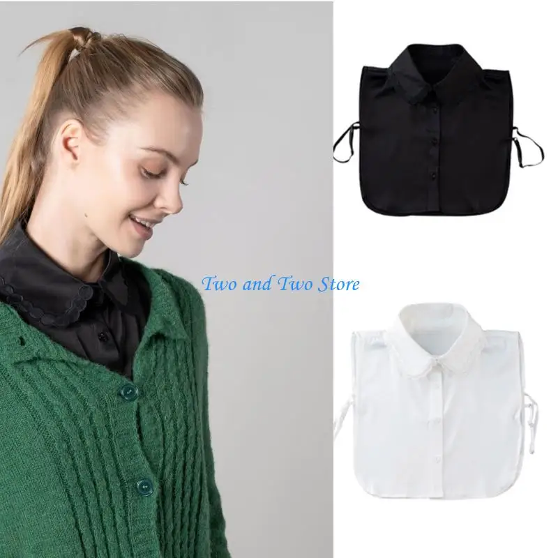 HX6F Functional Detachable Shirt Collar for Multiple Outfit Combinations Easily