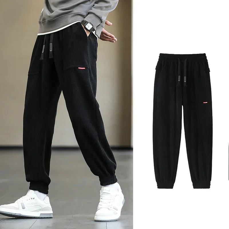جديد الخريف الشتاء سروال قصير Sweatpants الرجال فضفاض ركض موضة الشارع الشهير فضفاض عادية سراويلي حريمي حجم كبير 8XL