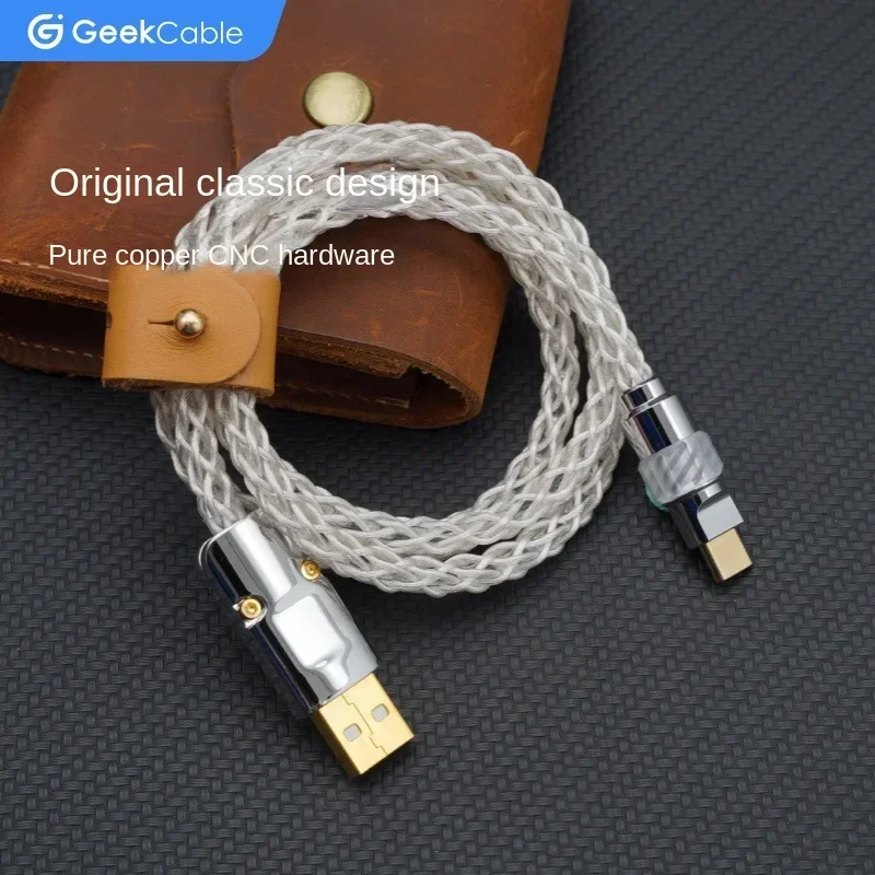 GeekCable handmade DIY customized mechanical keyboard RGB light-emitting single crystal copper data cable USB-A to C,usb cable