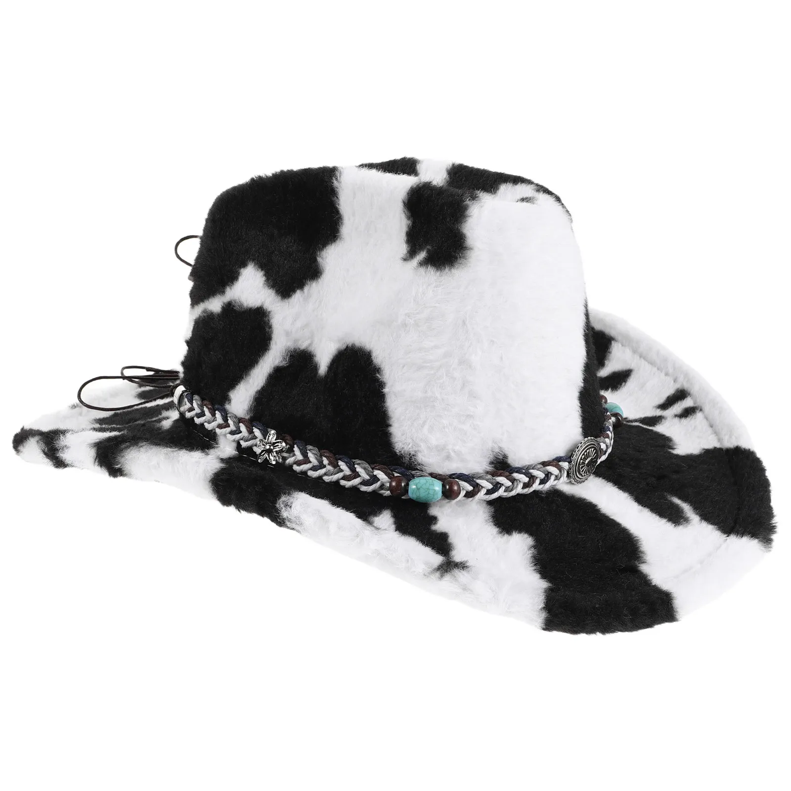

Женская ковбойская шляпа с коровьим принтом, широкополая, из мягкой замши, для защиты от солнца, для отпуска, путешествий, пляжа, активного отдыха