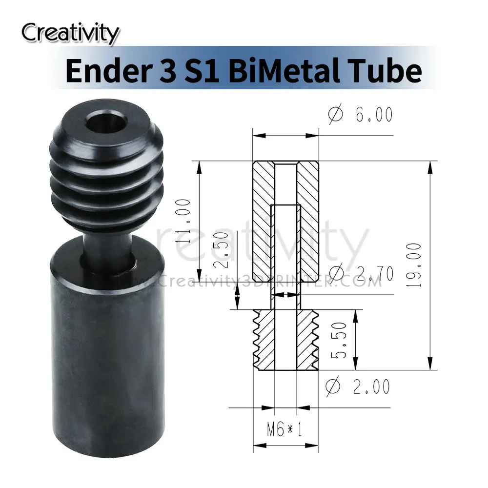 Ender 3 S1 gardziel bimetalowy Heatbreak ze stopu tytanu Nano powlekany metalem bimetalowym do wytłaczarki Sprite Ender3V3SE K1 drukarka 3d