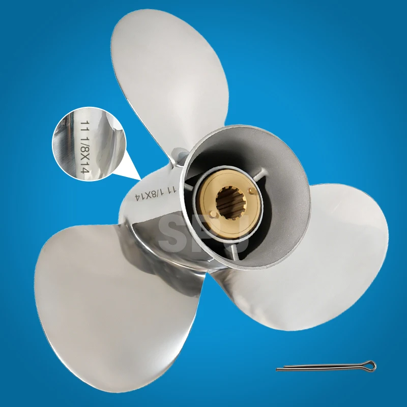 Professional  25-70HP Engine Boat Drive Propeller 3-Blade Marine Outboard Propeller 11 1/8