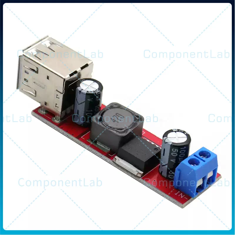 5-25pcs Dual USB Output 9V/12V/24V/36V to 5VDC-DC 3A Step-Down Regulated Power Module Car Charger