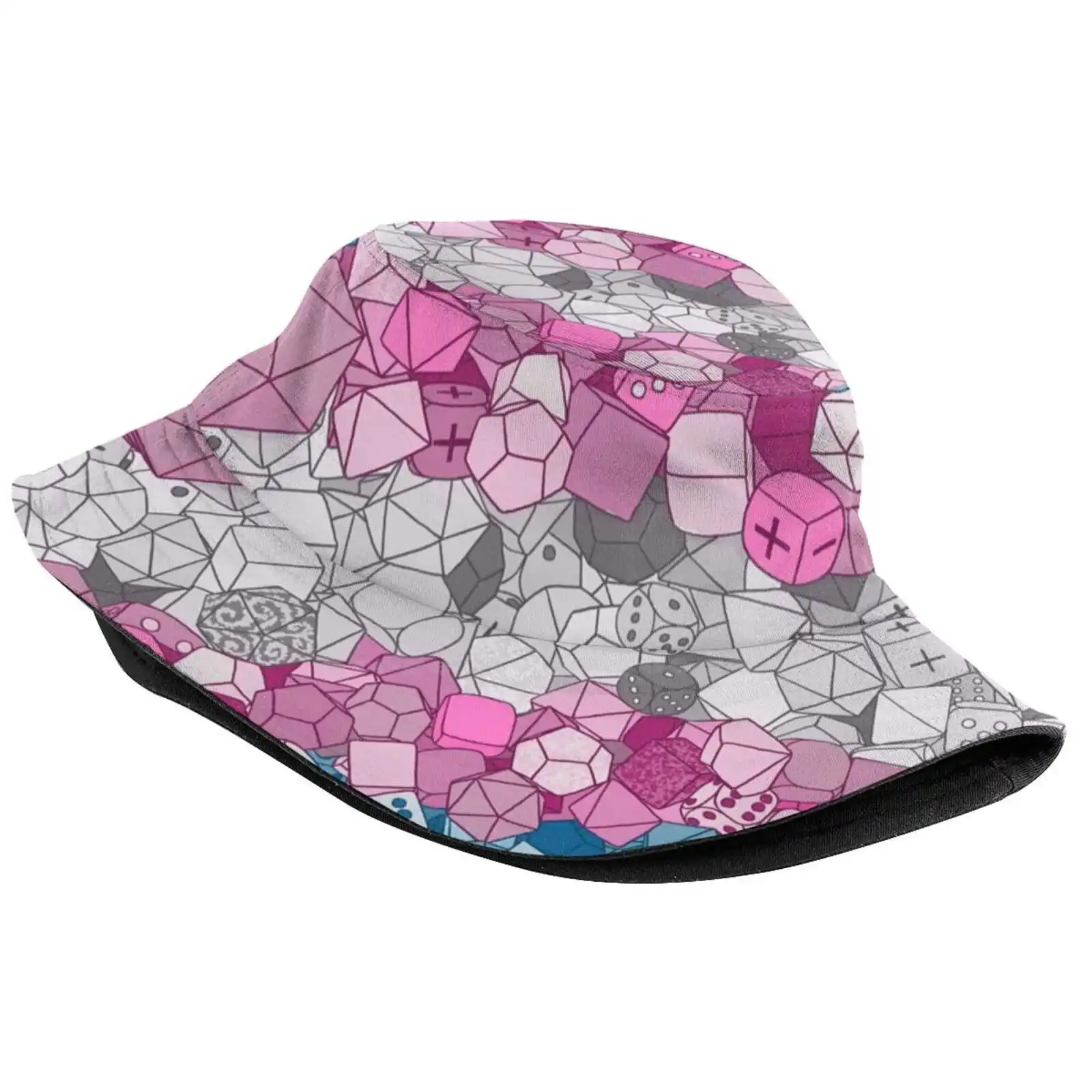 Trans Pride Rpg Dice Sun Cap Fisherman Hat Bucket Hats Lgbtqa Queer Pride D20 Dice Rpg Tabletop Gaming D6 D8 D12 D100