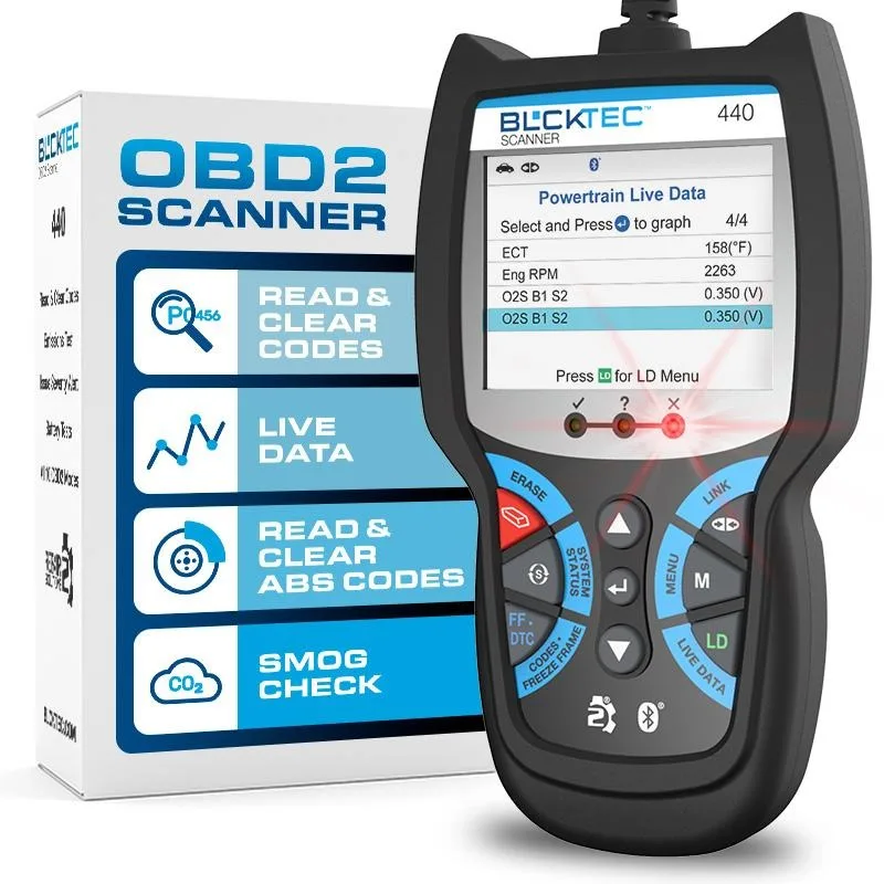 

Сканер OBD2 BLCKTEC 440 — Инструмент считывания и сканирования автомобильных кодов — Автомобильный сканер — Допомагайте исправление проверку выпуклов света двигателя и многое другое