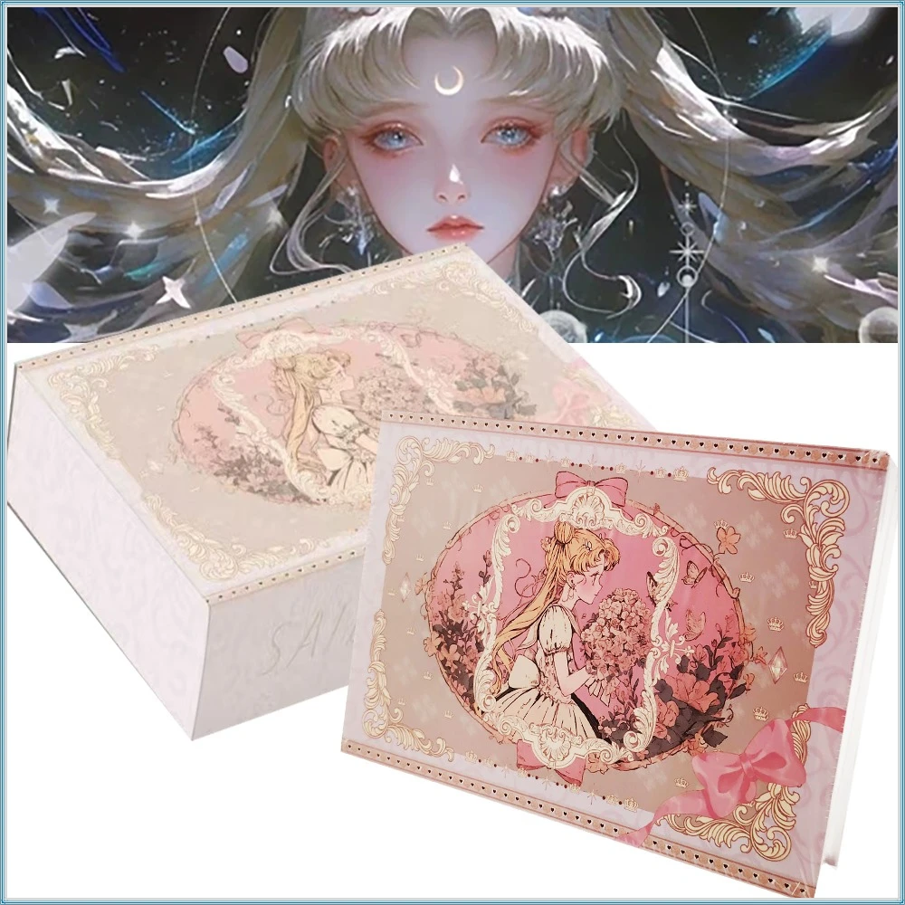 Love and Justice Magical Girl Sailor Moon Collection Card Ancient Style Design Cute Cartoon Character Embroidery Anime Card Gift