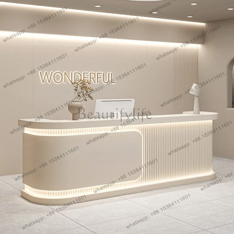 LSNordic Creative Beauty Salon Cashier Desk Modern Design Clothing Store Hotel Reception Counter Office Furniture Escritorio FYR