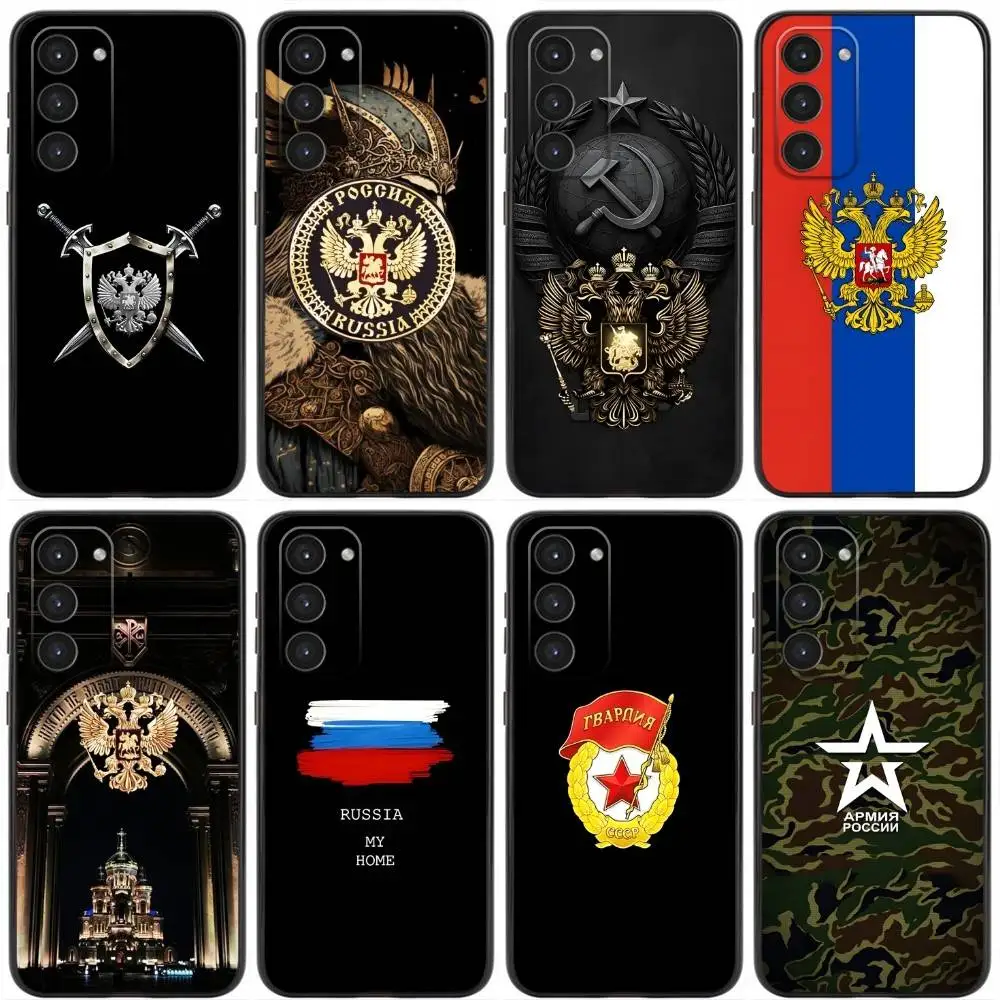 NEW Russia Flag national emblem Phone Case For Samsung Galaxy A20,21s,22,31,32,52,53,72,73,80,91Soft Liquid Silicone Black Cover