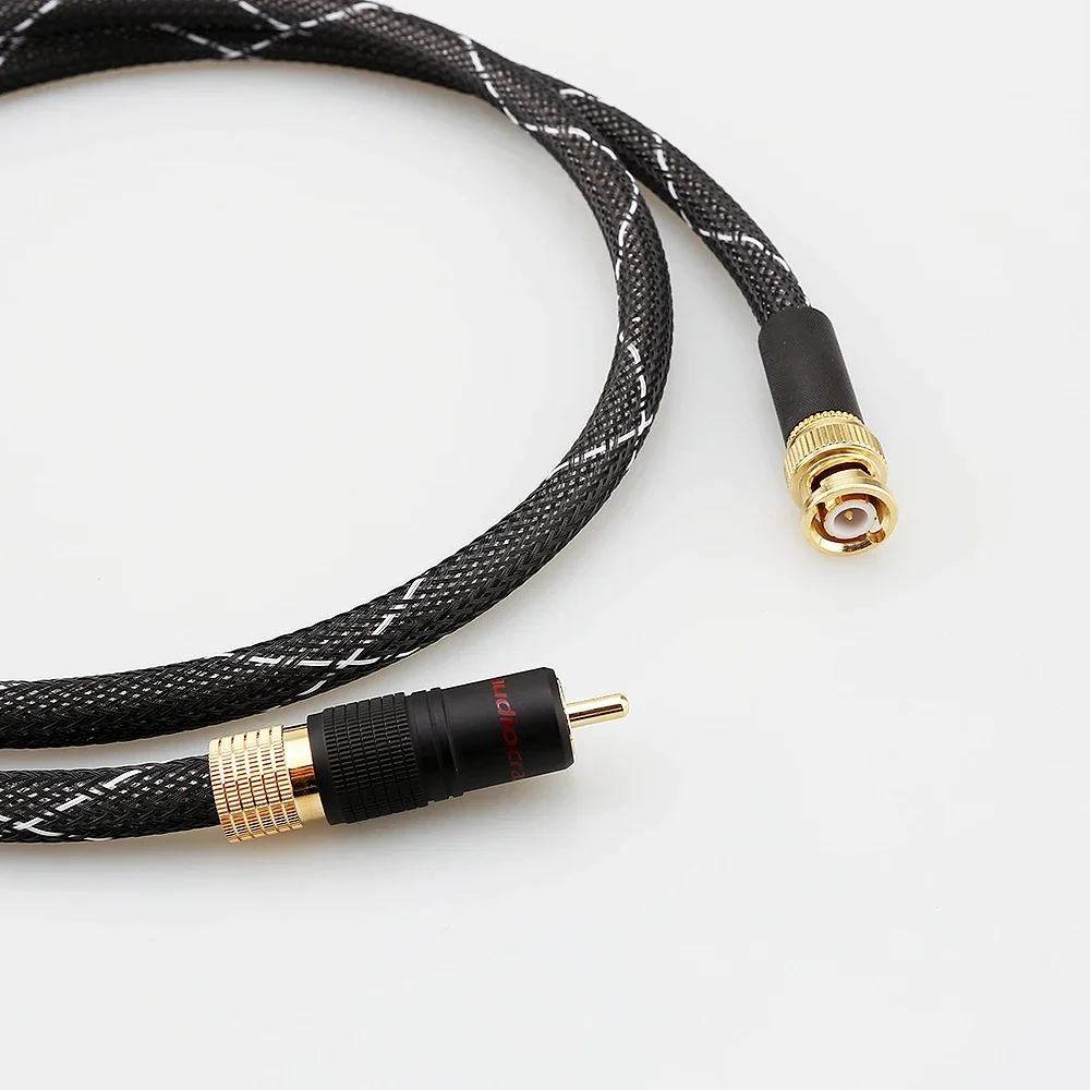 HIFI BNC to RCA RG6 Cable 75 Ohm Coaxial Cable BNC to BNC Male Cord Adapter Connector for CCTV DVR SDI HD-SDI Camer Video AV