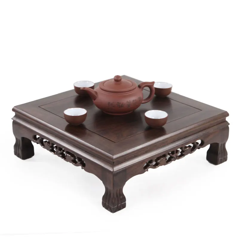 

Ebony Northeast Kang table Solid wood antique Chinese small bay window table Tatami