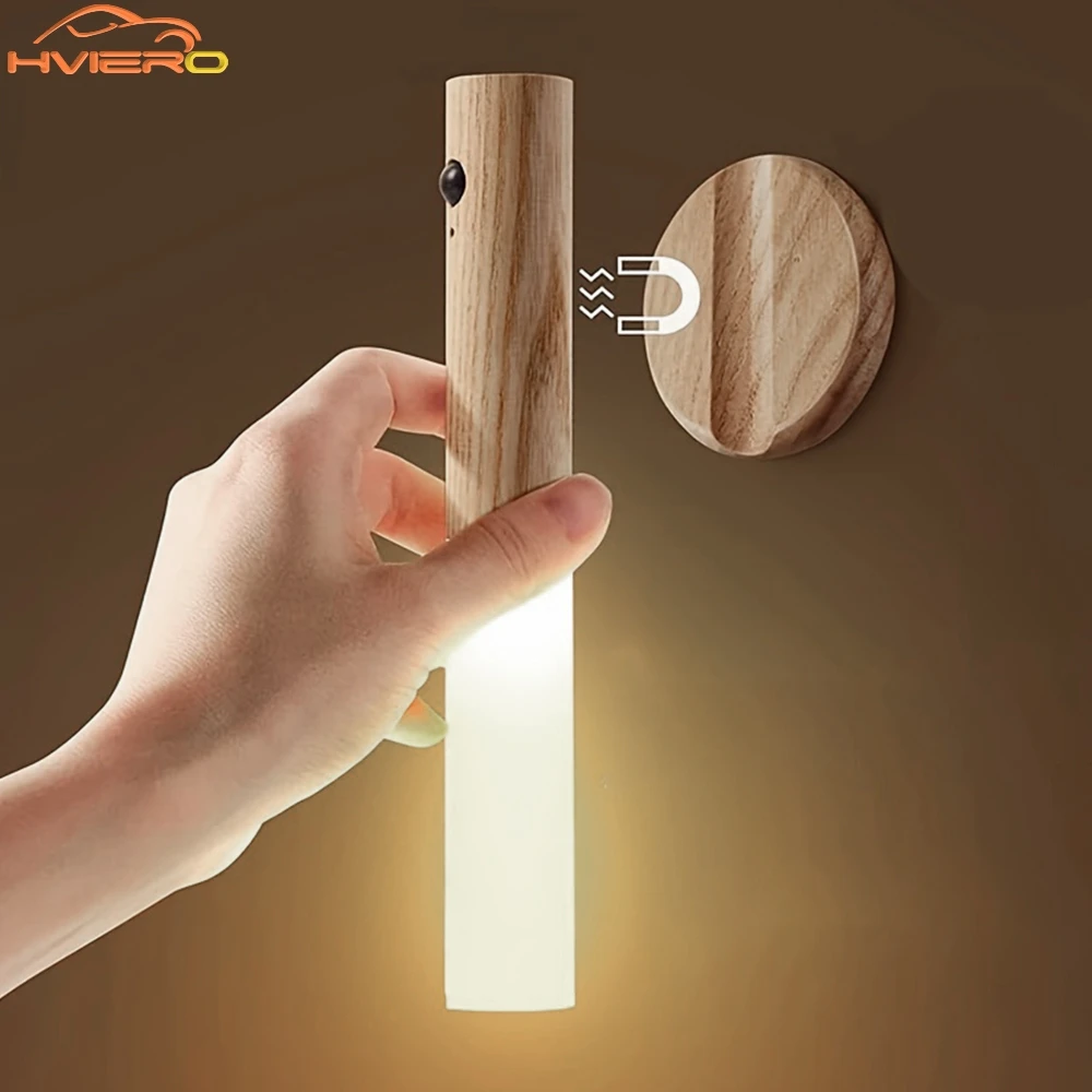 1pc Intelligent Human Body Induction Night Light, LED Rechargeable Corridor Cabinet Wall Light, Household Toilet Wall Induction