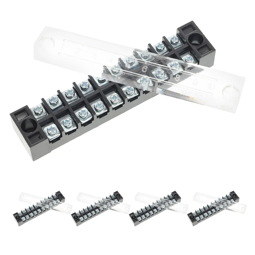 5Pcs Fixed Terminal Block -1510 Electrical Connection Strip Reliable Wiring Bridge Jumper Connector for Industrial Home Wiring