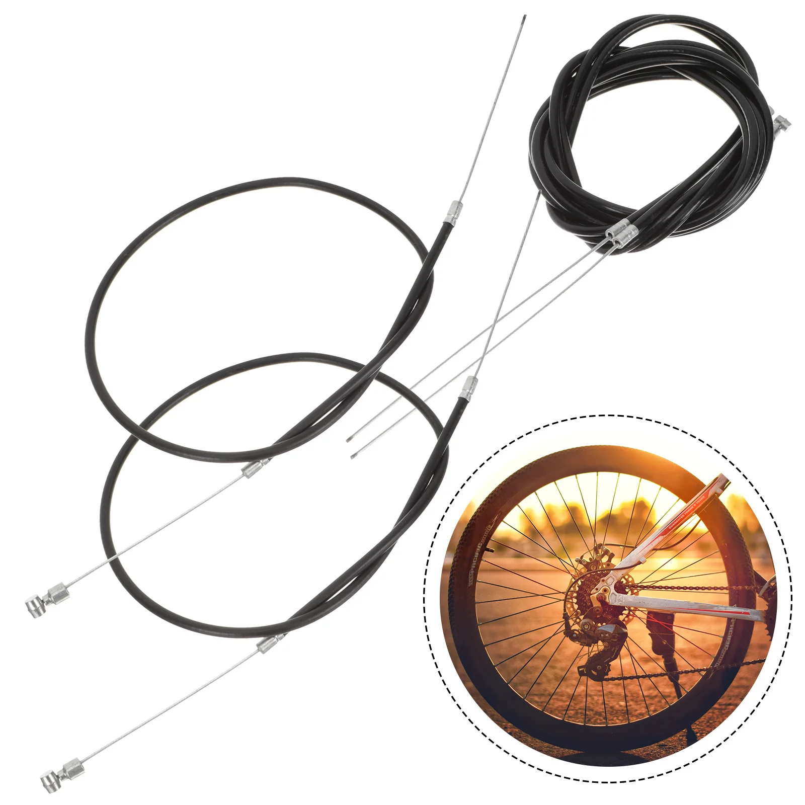 

1 set Universal Brake Cable Set for Mountain Road Bikes Foldable Bicycle Durable Weather Resistant Replacement Kit with Easy