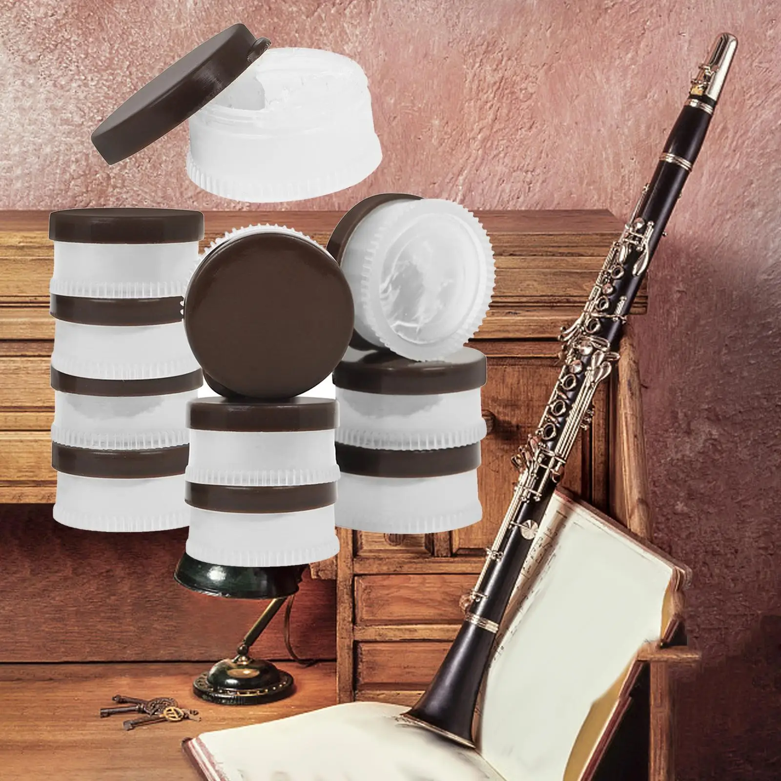 10x شحم الفلين الساكسفون شحم زيت احترافي لملحقات تنظيف آلات النفخ الخشبية المزمار #3