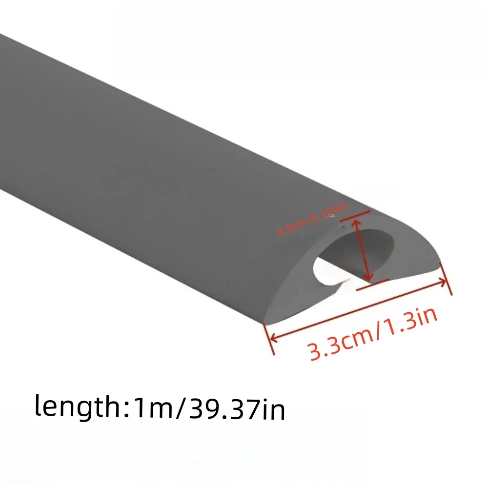 1PC 1M/39.37in  curved pressure line ground exposed wire routing self-adhesive pressure line decorative groove