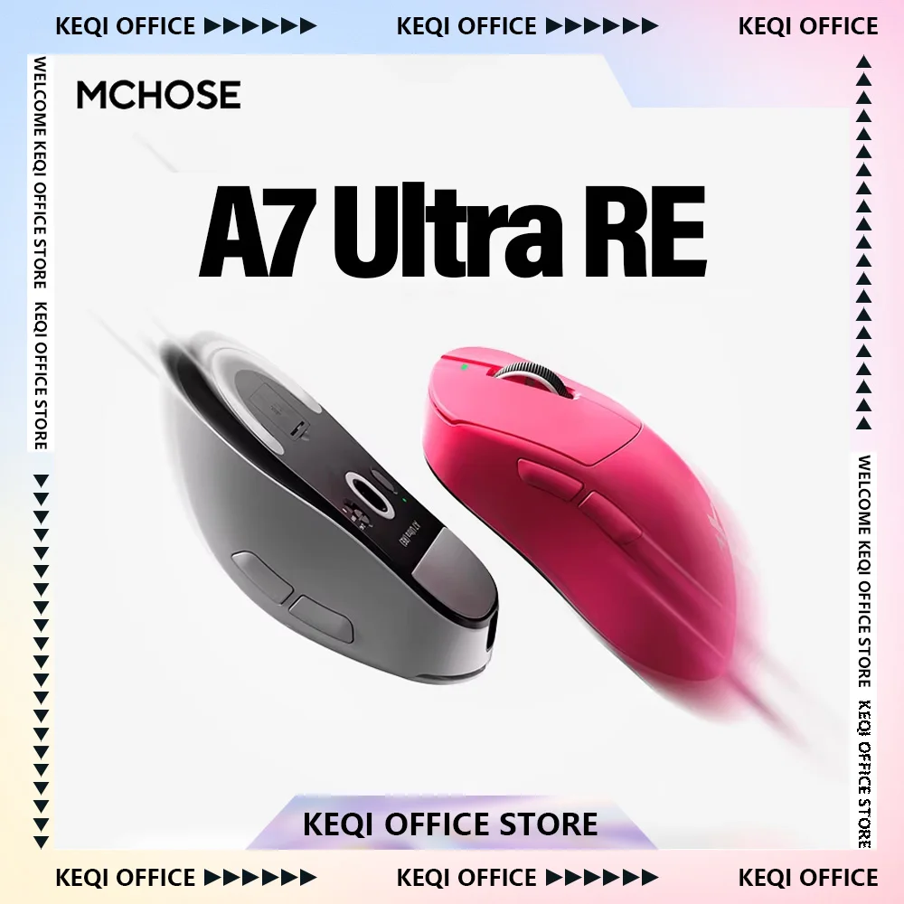 

Игровая мышь MCHOSE A7 Ultra RE, эргономичный дизайн, 8K, 20000 кадров в секунду, 42000 точек на дюйм, 750 шт., супер скользящее покрытие, аккумулятор 500 мАч, легкие мыши