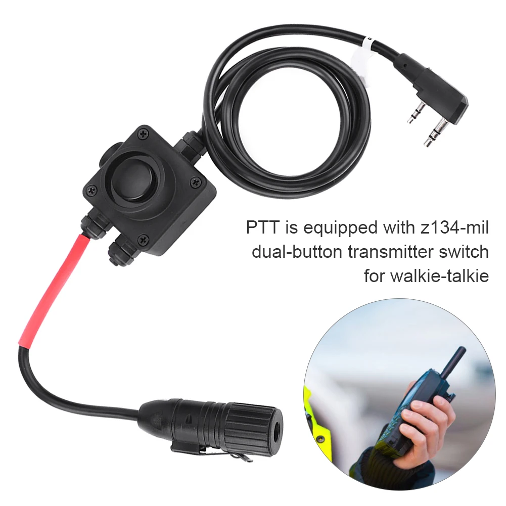Headphone PTT Adapter PTT Push tO Talk Adapter for Z-TAC Series Military Radios Earphone Headphone Z134- PTT Adapter