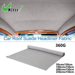 UXCELL 360G Headliner Fabric Interior Trim DIY Roof Repair Replacement for Car Truck RV SUV Boat Automotive Suede Fabric Gray